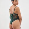 green lace bodysuit dentelle lingerie
