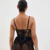 black mesh skirt lingerie