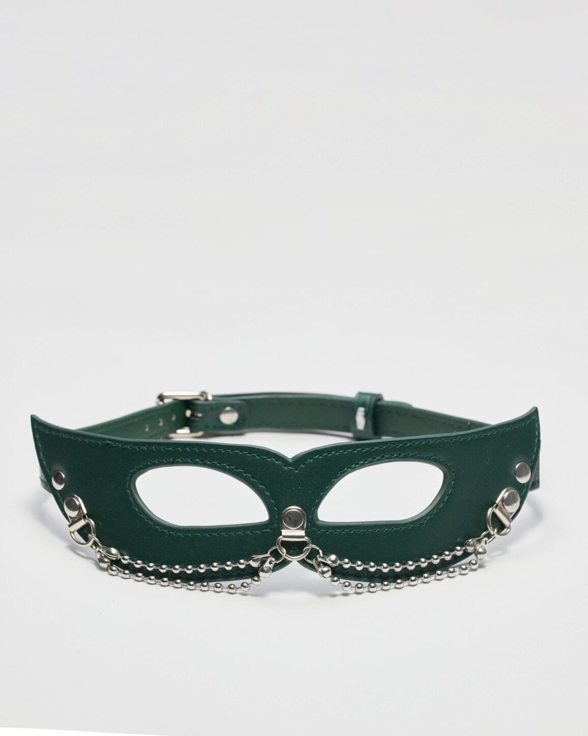 green leather mask lingerie